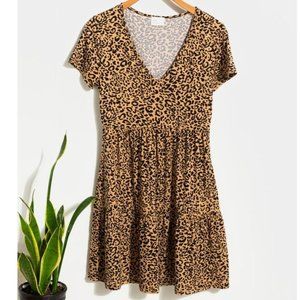 NWT! Cheetah Print Brown Tee Dress